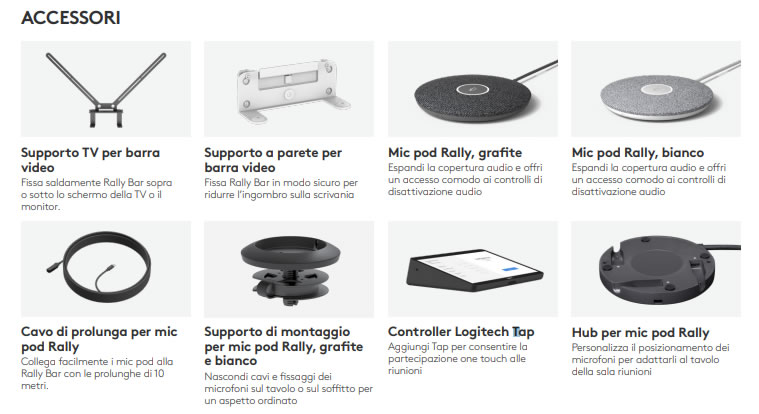 logitech rallybar accessori logitech rallybar accessori